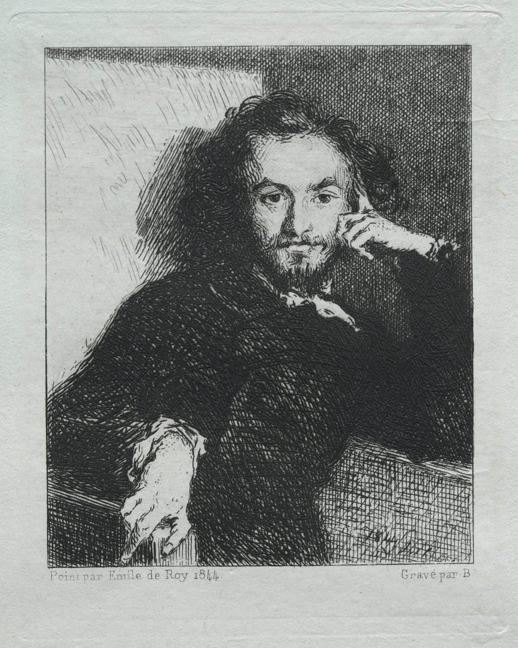Baudelaire, naar Emil de Roy door Felix Bracquemond