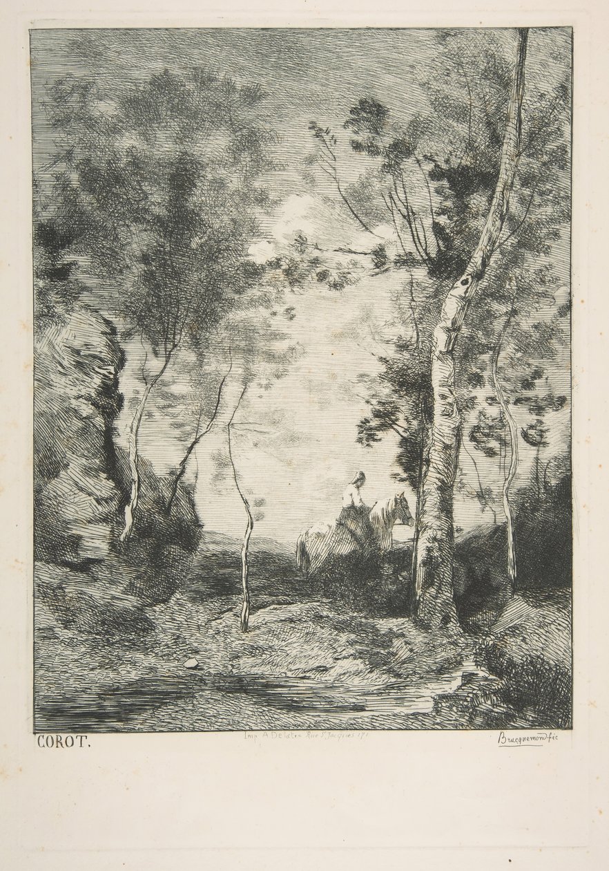 Het Witte Paard, 1858 door Felix Bracquemond