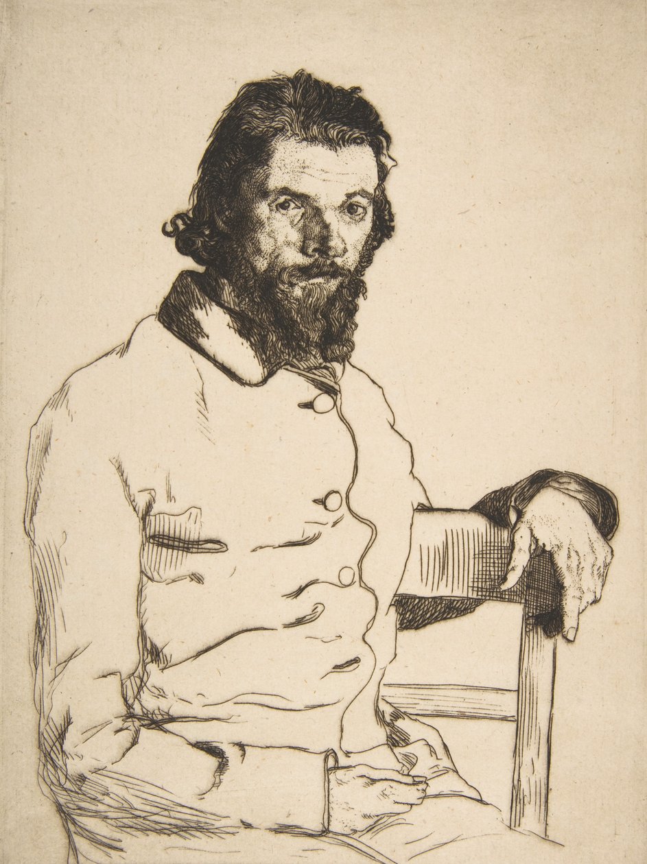 Portret van Charles Meryon, 1853 door Felix Bracquemond
