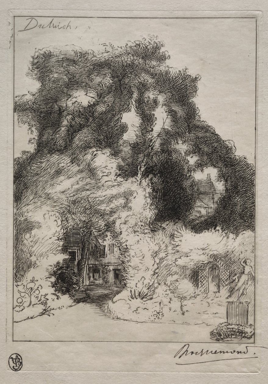 De Tuin van de Herberg in Dulwich door Felix Bracquemond