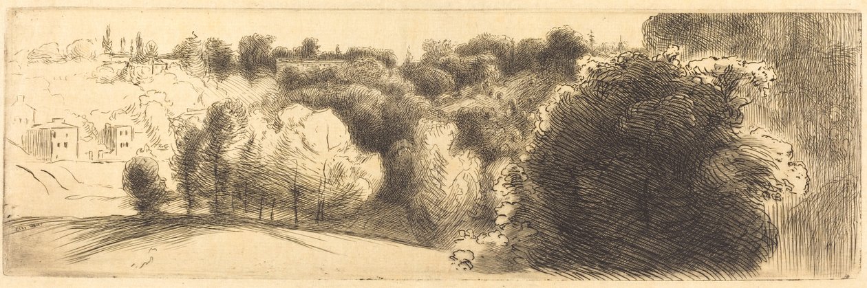 De weg naar Bellevue door Felix Bracquemond
