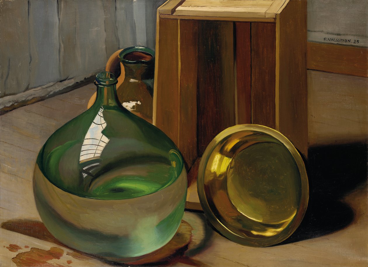 Dame-jeanne en Kist, 1925 door Felix Edouard Vallotton