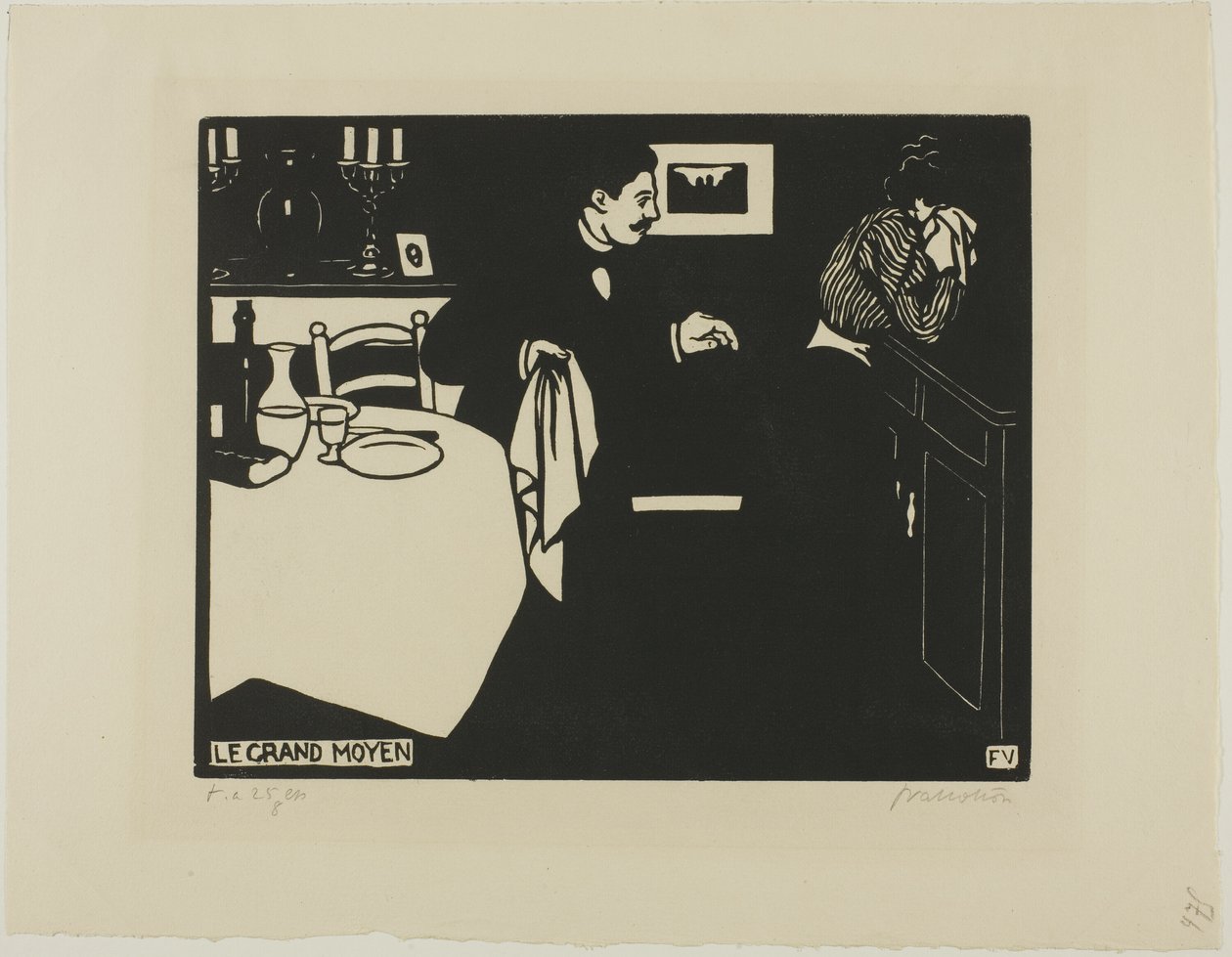 Extreme maatregel, plaat zes uit Intimacies door Felix Edouard Vallotton
