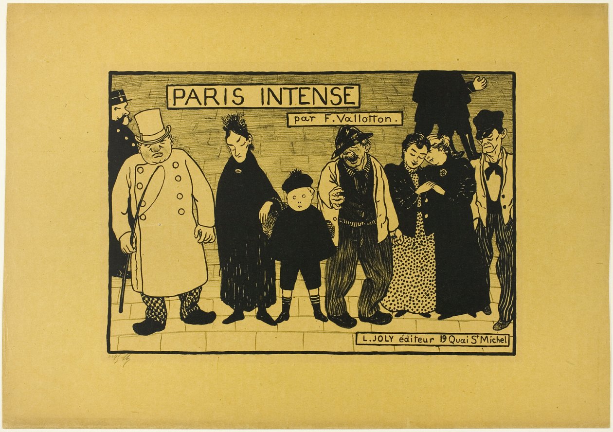 Frontispice naar Paris Intense door Felix Edouard Vallotton
