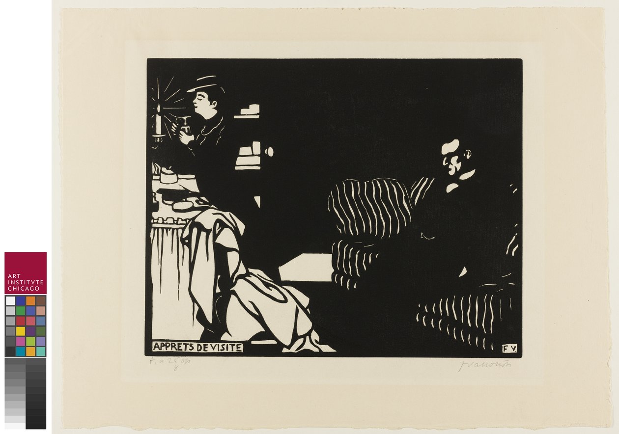 Klaarmaken voor een Bezoek, plaat acht uit Intimacies, 1898 door Felix Edouard Vallotton