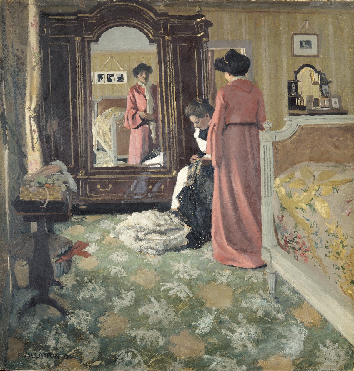 Interieur door Felix Edouard Vallotton
