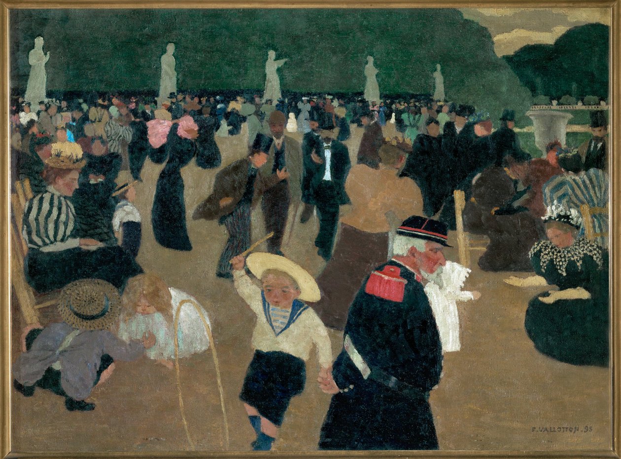 Luxemburgse tuinen door Felix Edouard Vallotton