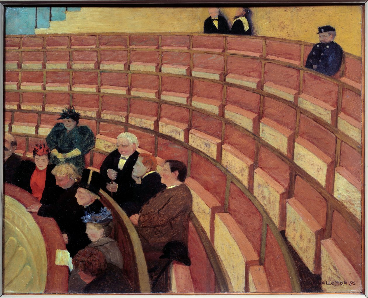 De derde galerij in het Théâtre du Châtelet door Felix Edouard Vallotton