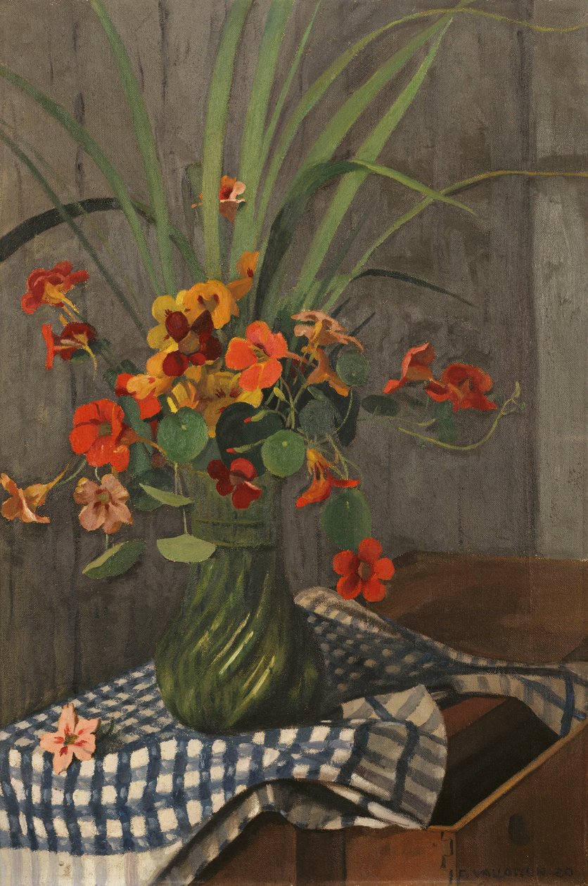Oost-Indische kers; Capucines door Felix Edouard Vallotton