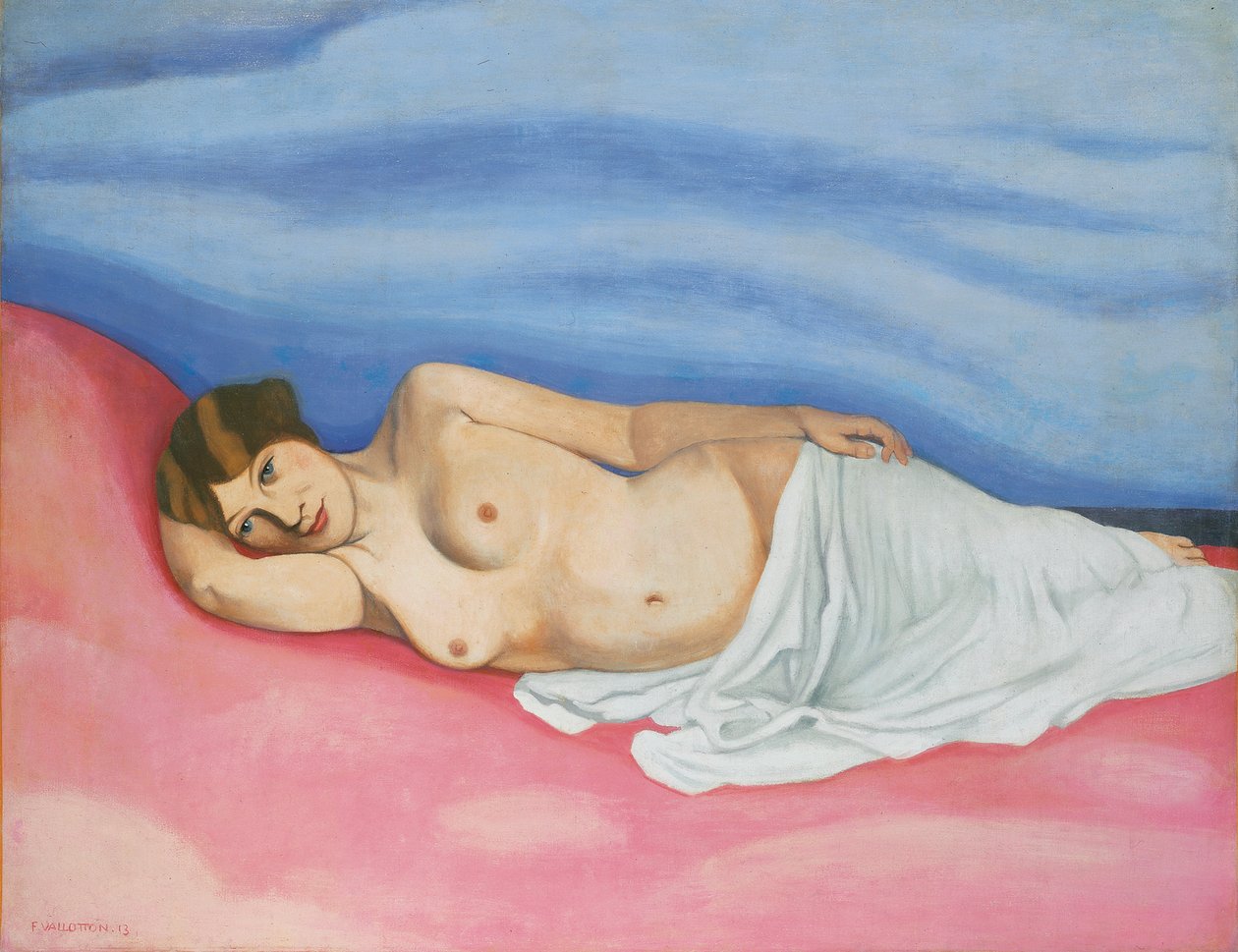 Liggende vrouwelijke naakt, 1913 door Felix Edouard Vallotton