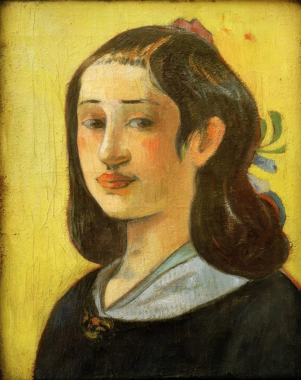Tors met blauwe stof door Felix Edouard Vallotton