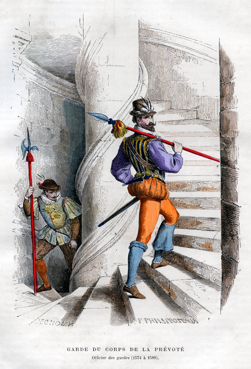 Officier van de wacht, Garde du corps de la prévôté 1574-1589, 1882-1884 door Felix Henri Emmanuel Philippoteaux
