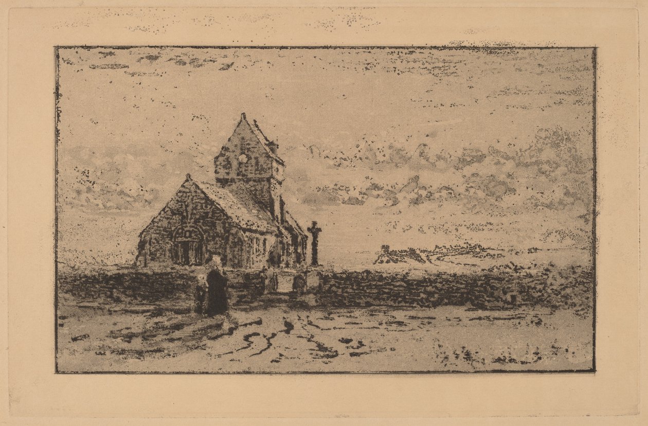 De Kerk van Jobourg door Felix Hilaire Buhot