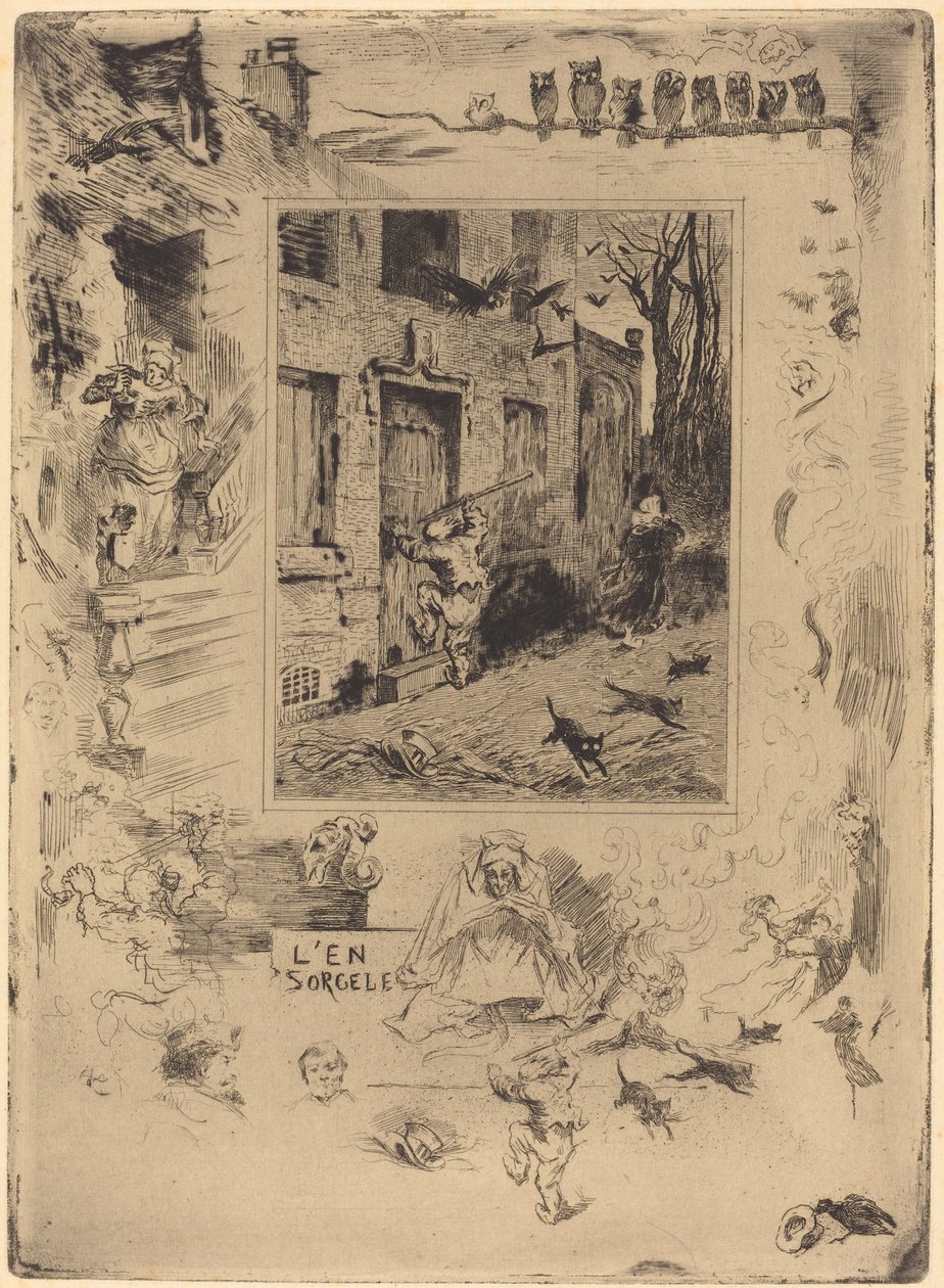 La Maison Maudite door Felix Hilaire Buhot