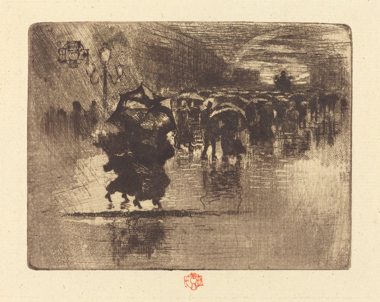 Le Petit Enterrement (De Begrafenis - Kleine Plaat) door Felix Hilaire Buhot