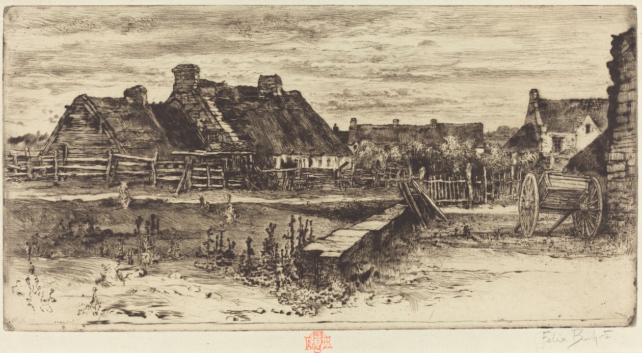 De Grote Boerderijen door Felix Hilaire Buhot