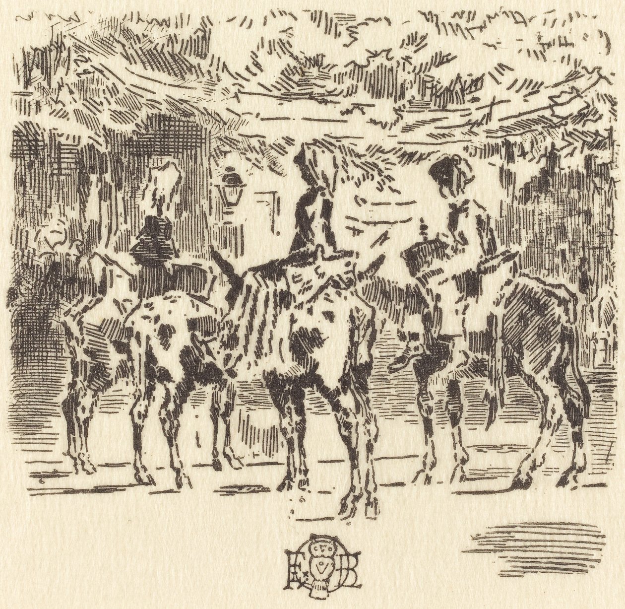 De Kleine Ezel van Luchon door Felix Hilaire Buhot