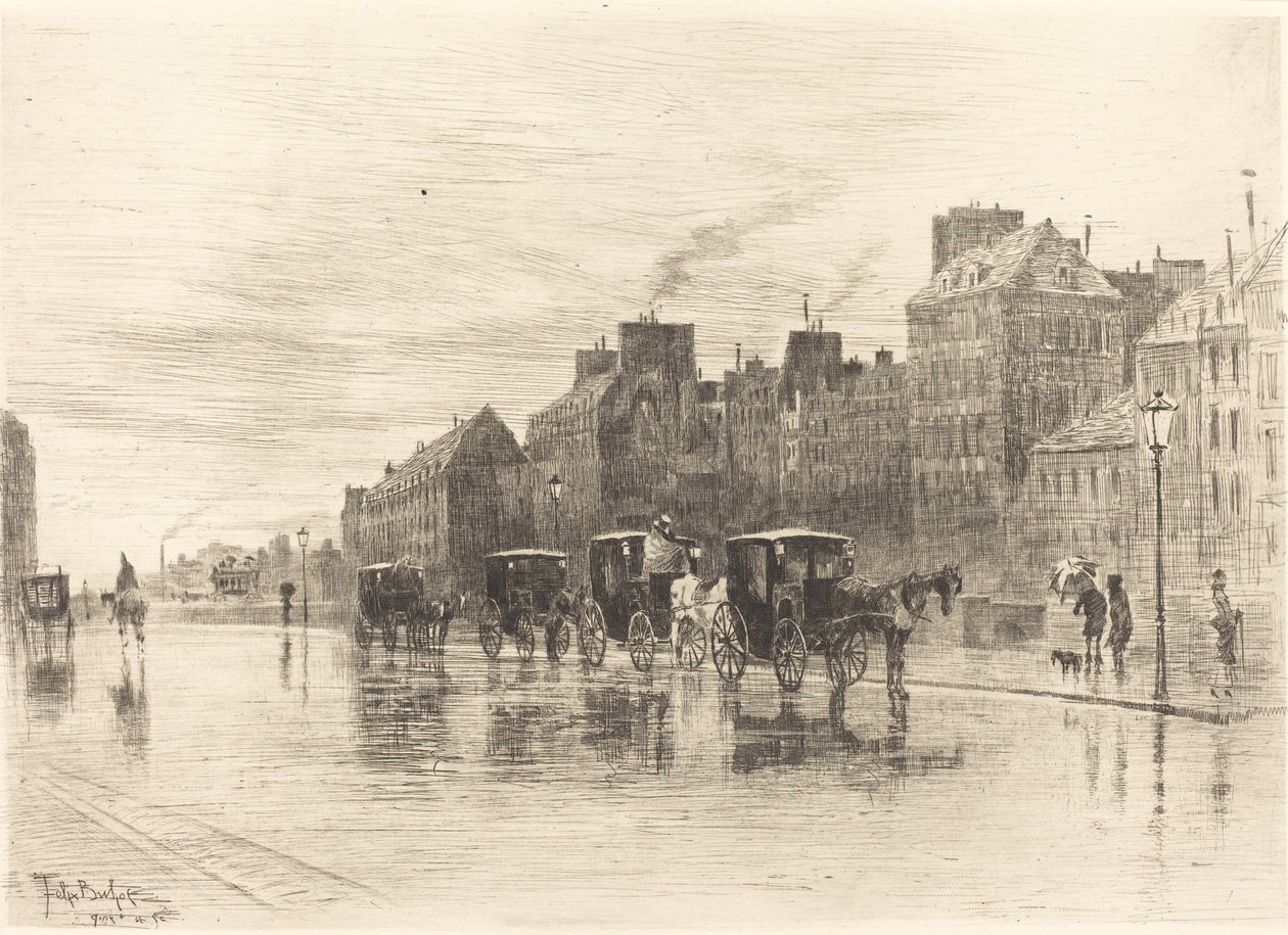 Een Winterochtend op de Quai de l