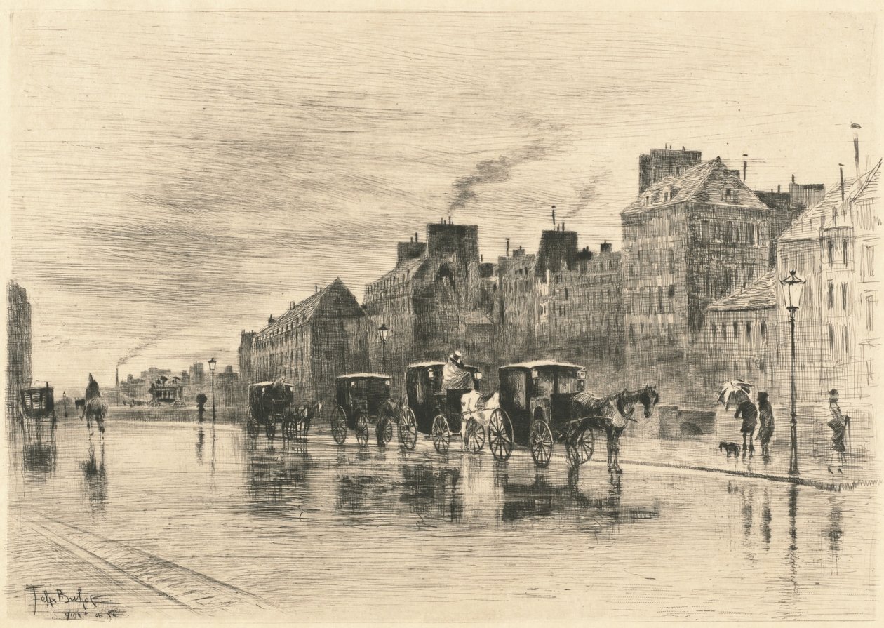 Een winterochtend op de Quai de l