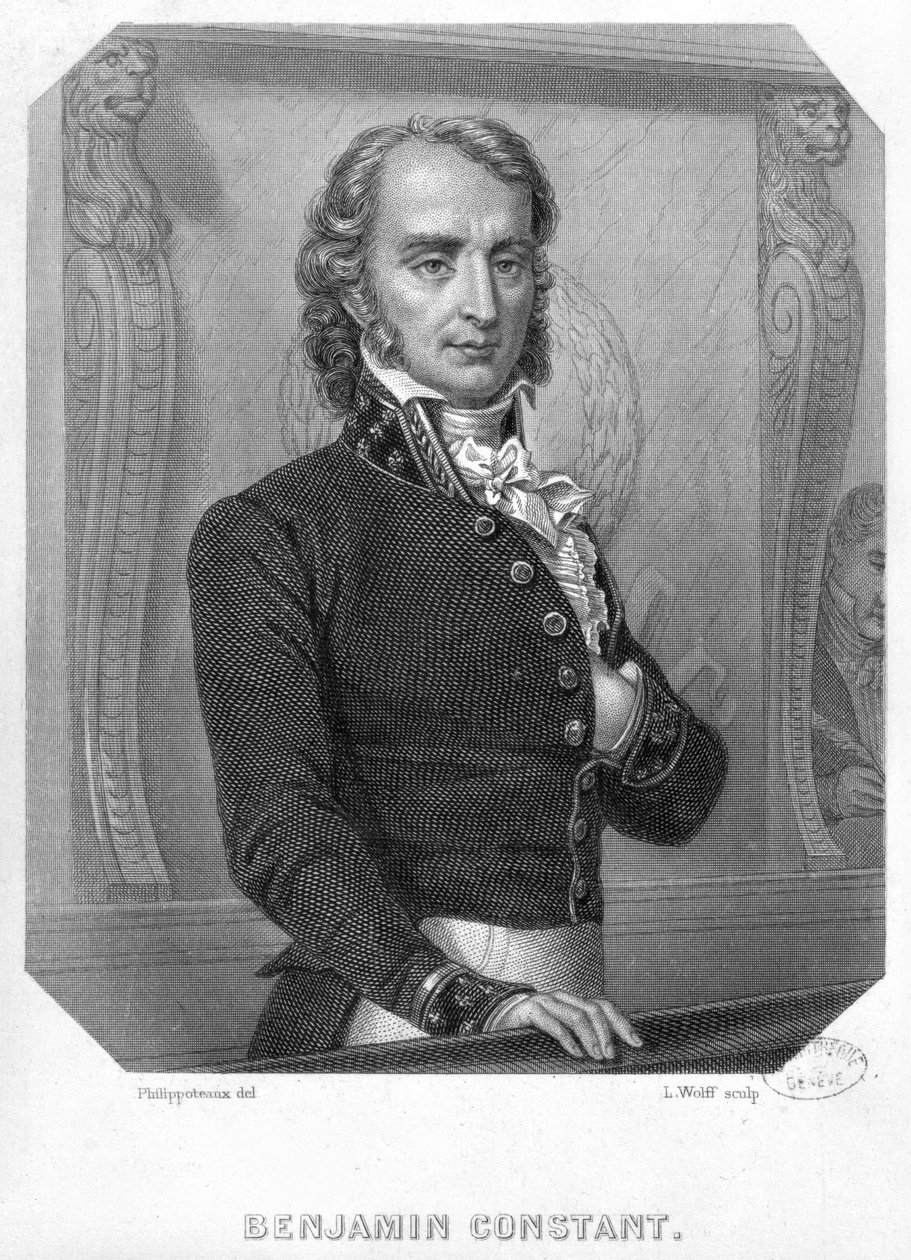 Henri Benjamin Constant de Rebecque (1767-1830) bij de Tribune door Felix Philippoteaux