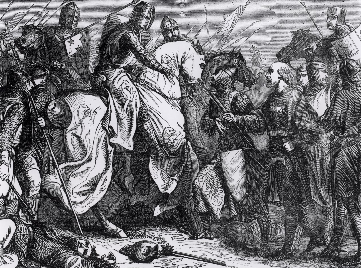 Hendrik III (1207-72) bij de Slag bij Lewes, 14 mei 1264 door Felix Philippoteaux