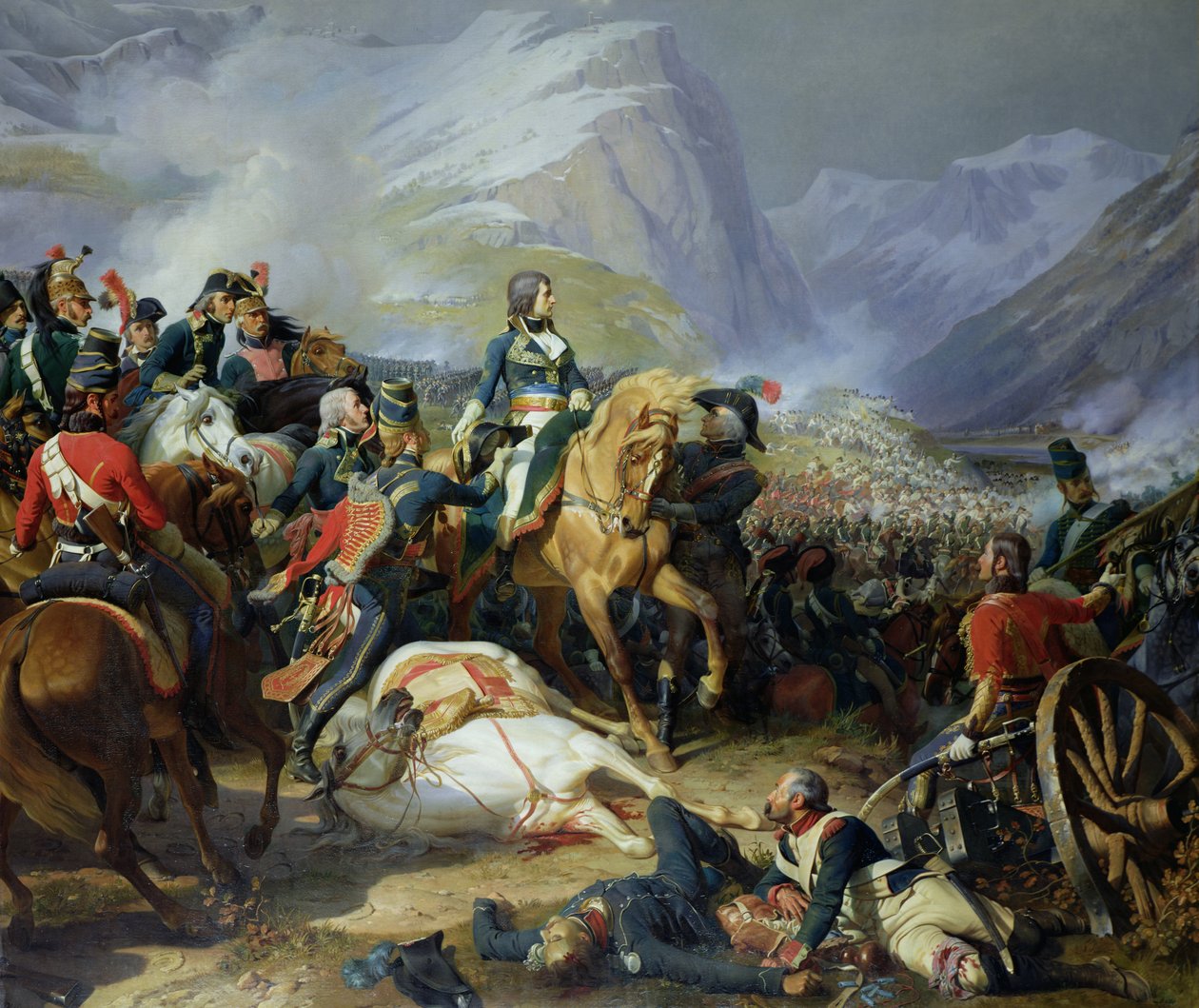 De Slag bij Rivoli, 1844 door Felix Philippoteaux