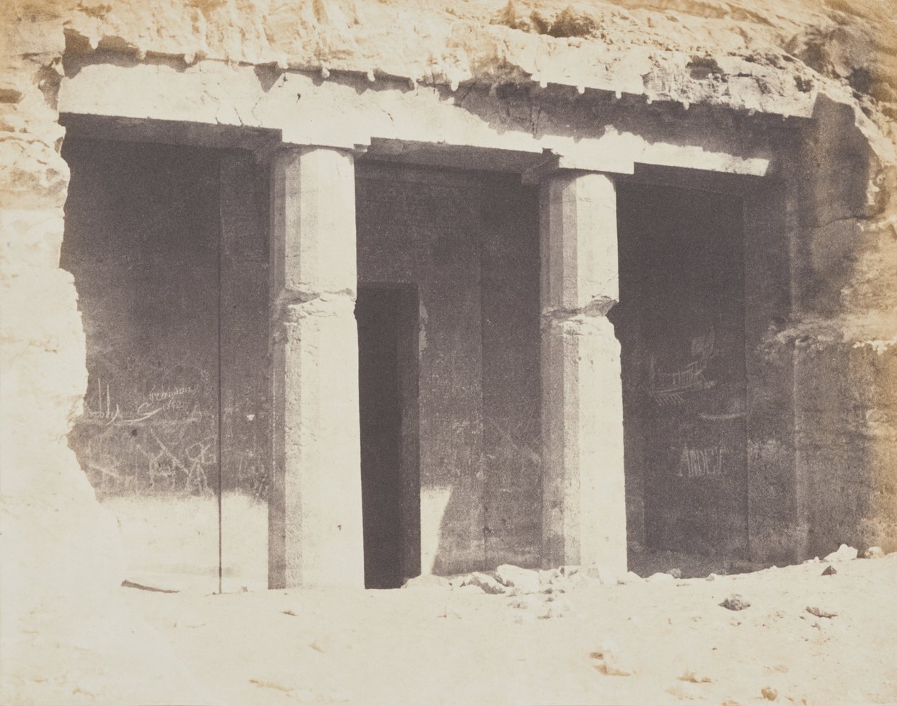 Rotsarchitectuur - Graf van Chnoemhotep, Beni Hasan door Félix Teynard