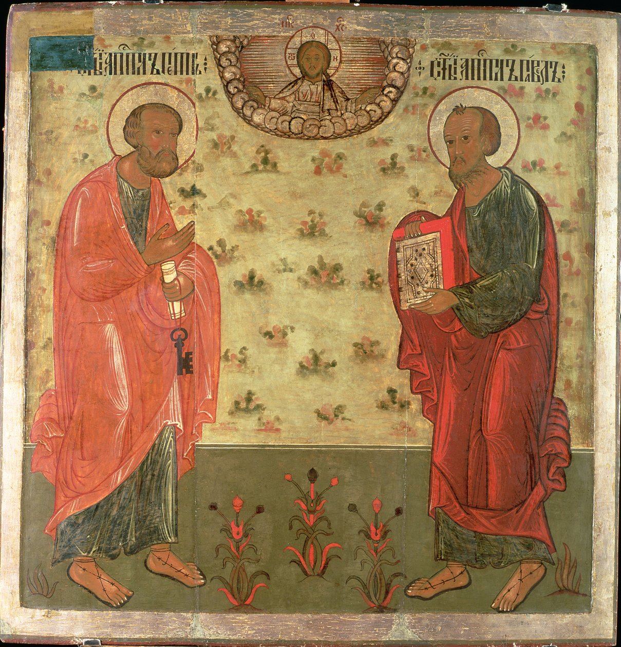 Apostelen Petrus en Paulus, 1708 door Feoktist Klimentov