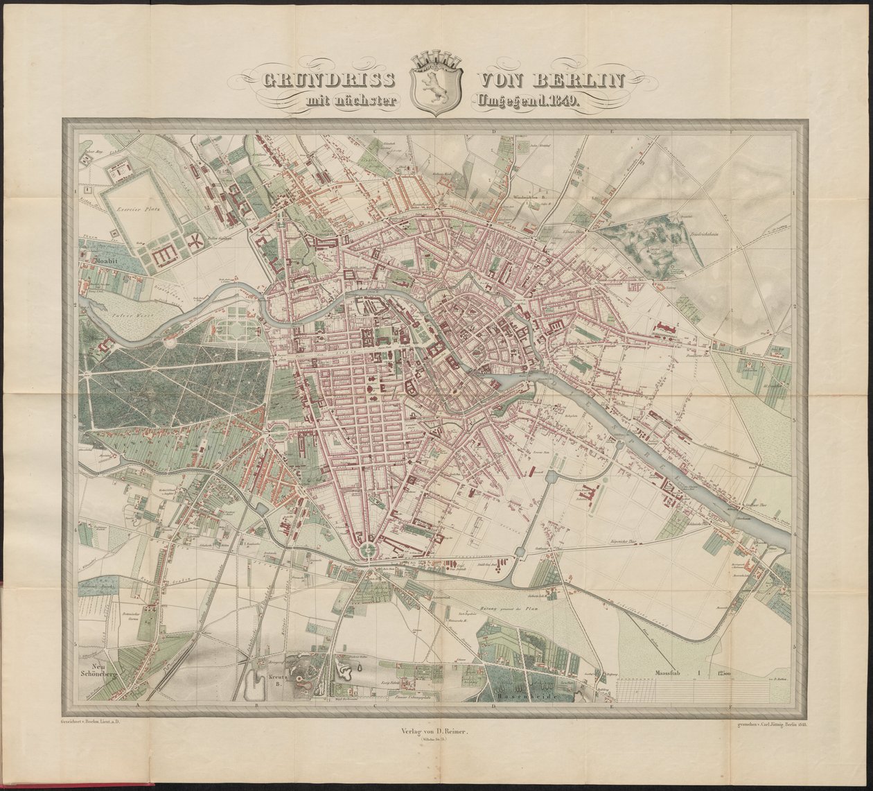 Grundriss von Berlin mit nächster Umgegend door Ferdinand Böhm