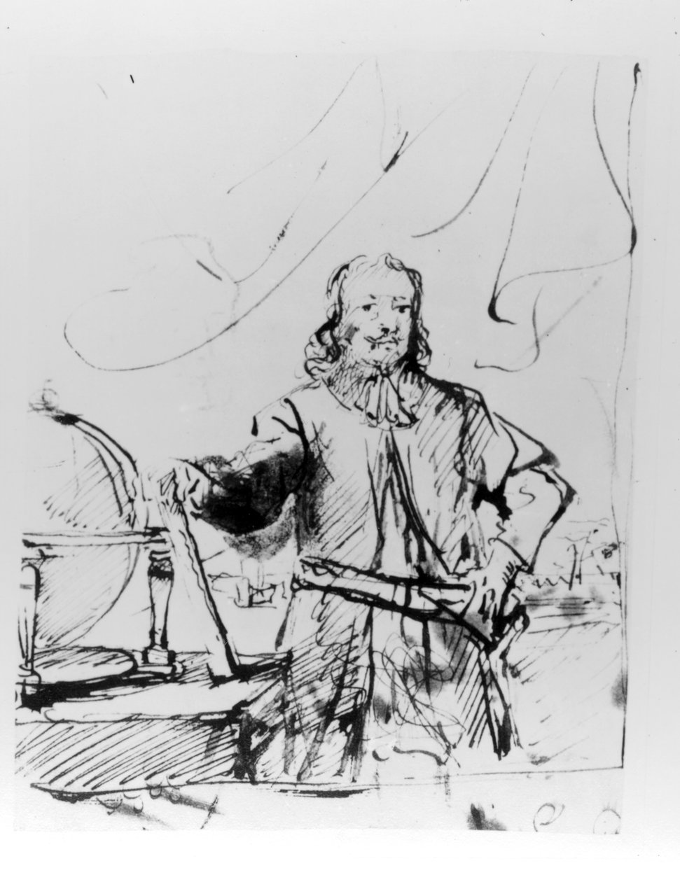 Studie voor een Portret van Admiraal Michiel de Ruyter, 1667 door Ferdinand Bol