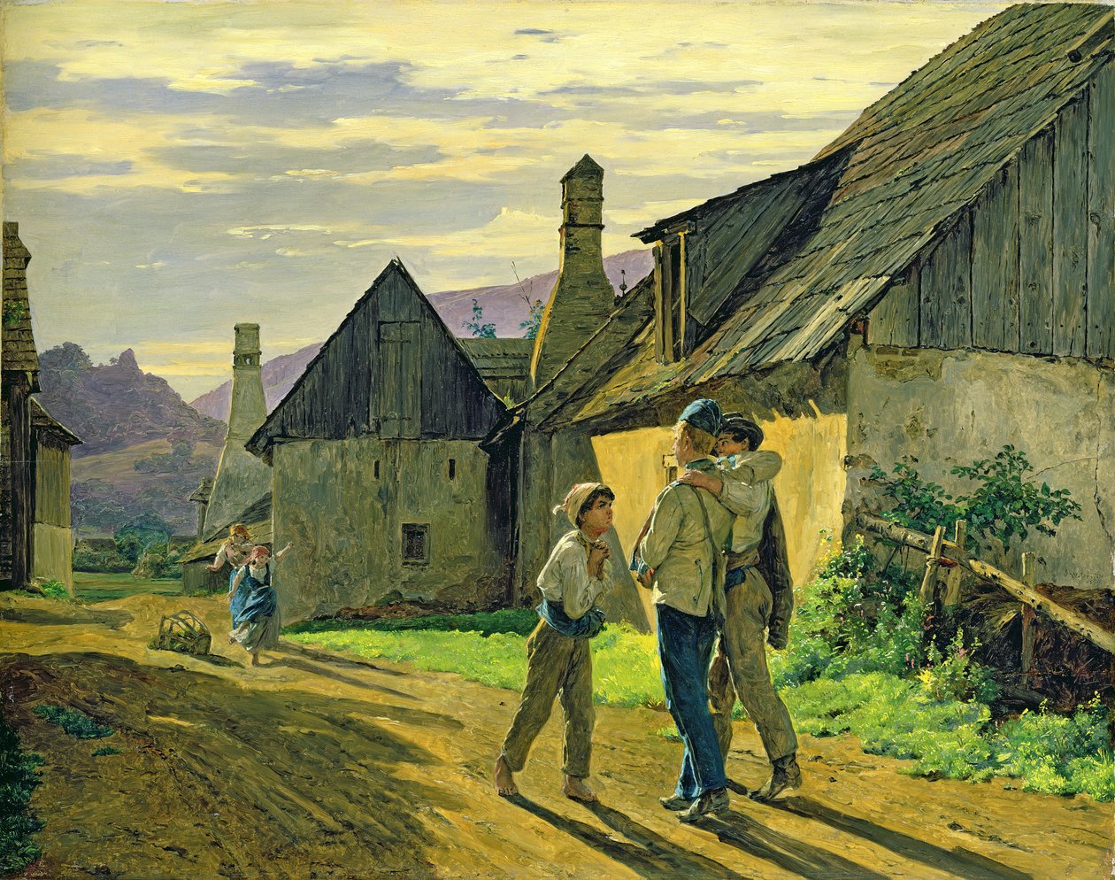 Thuiskomst van de oorlog, 1859 door Ferdinand Georg Waldmuller