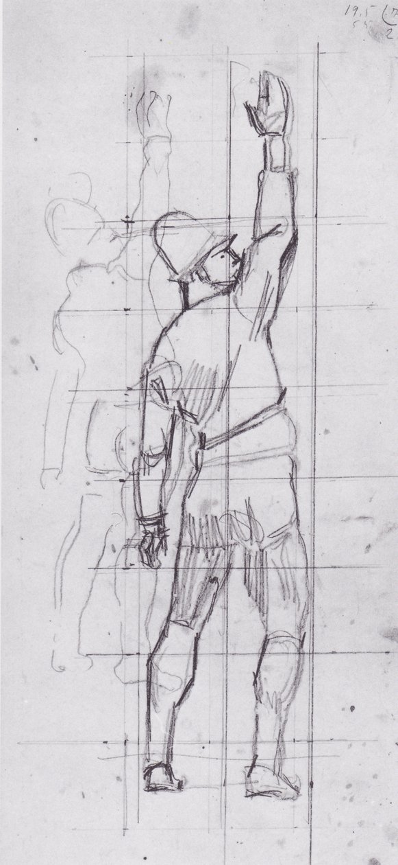 Zwerver van achteren door Ferdinand Hodler