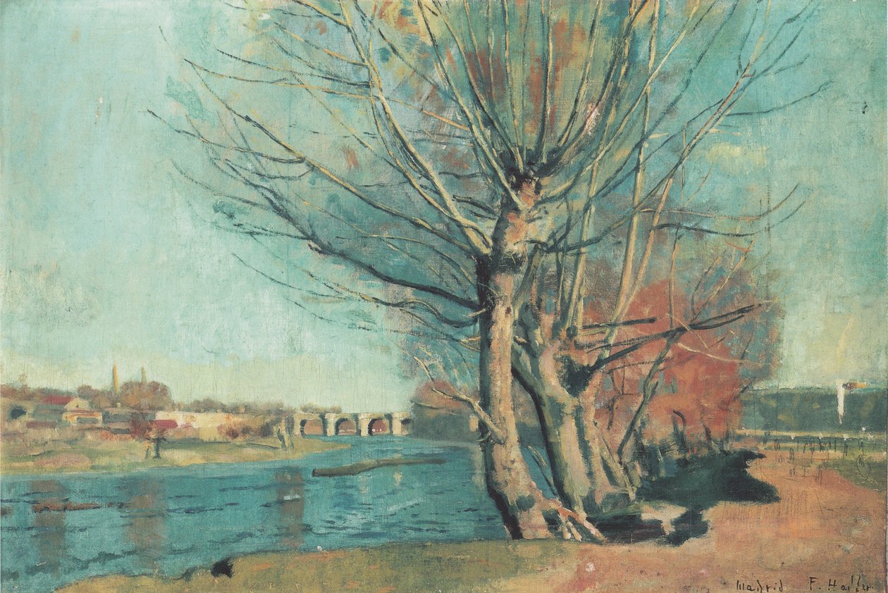 Aan de Oever van de Manzanares door Ferdinand Hodler