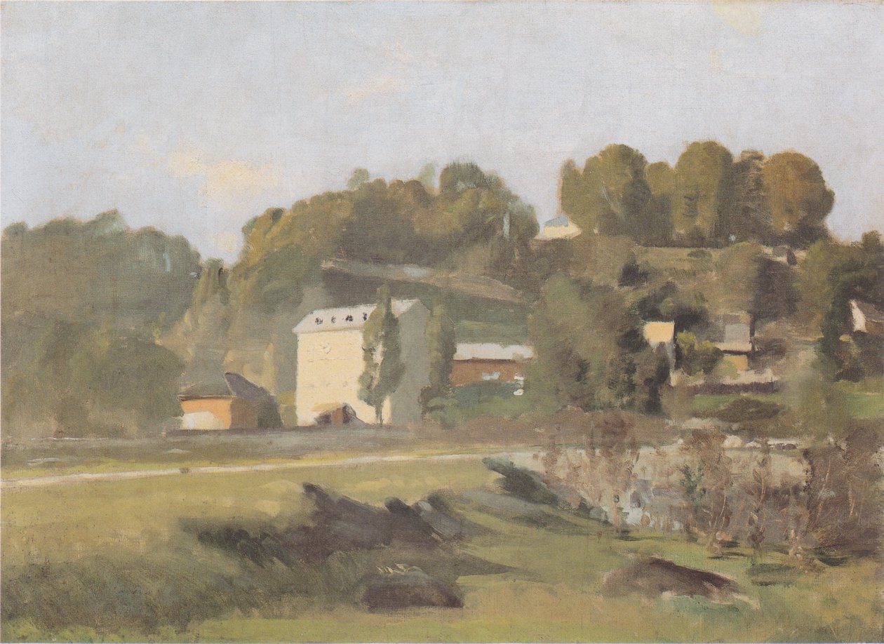 De molen van Sousterre bij Genève door Ferdinand Hodler