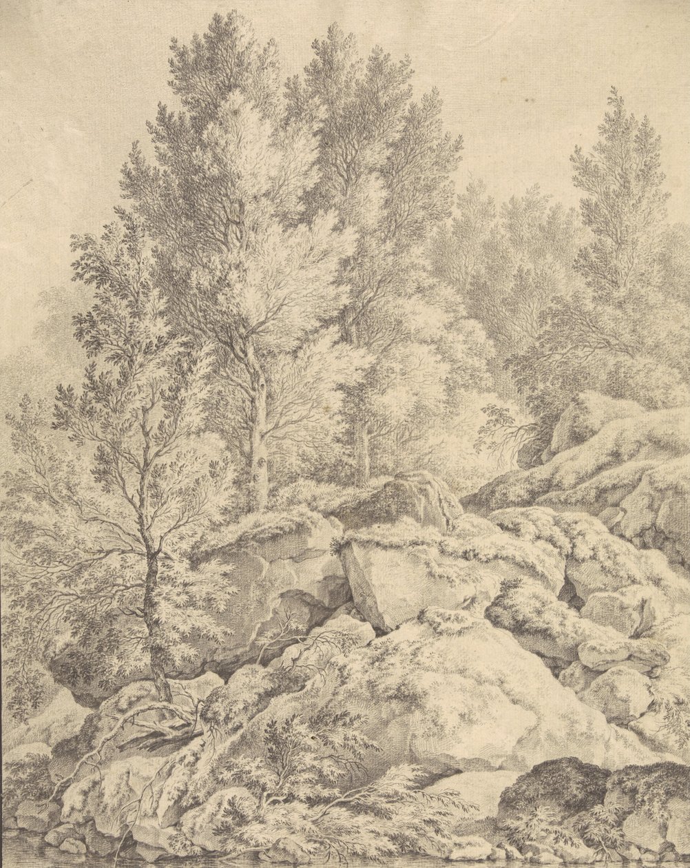 Uitzicht op de vallei van Trippstadt in de Pfalz door Ferdinand Kobell