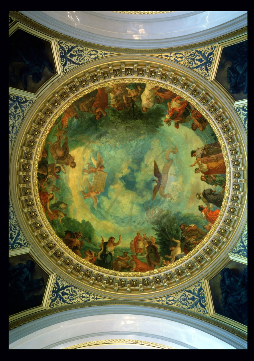 Aurora, plafondschildering mogelijk uit de Bibliotheek, c.1845-47 door Ferdinand Victor Eugene Delacroix