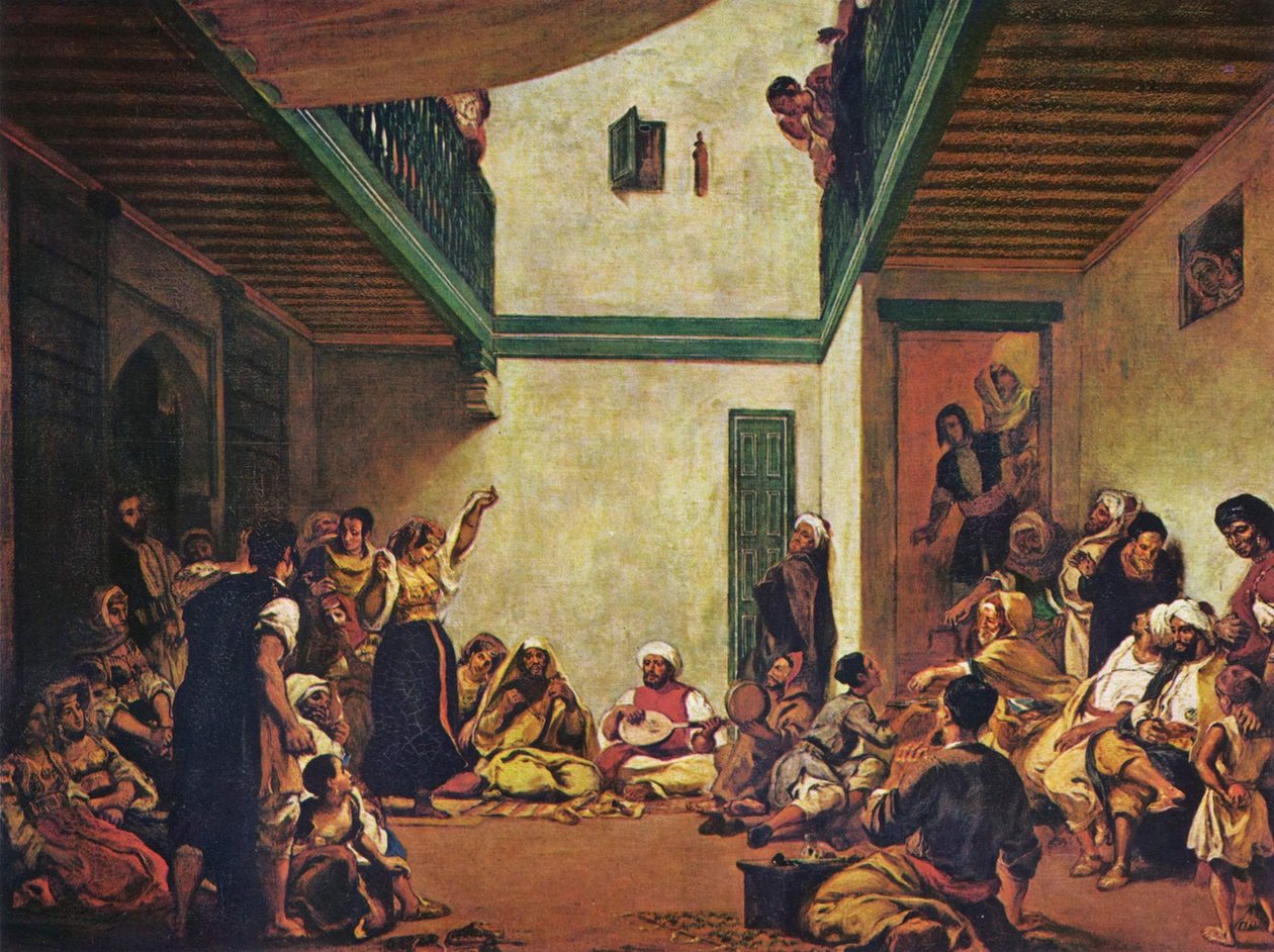 Joodse bruiloft in Marokko door Ferdinand Victor Eugene Delacroix