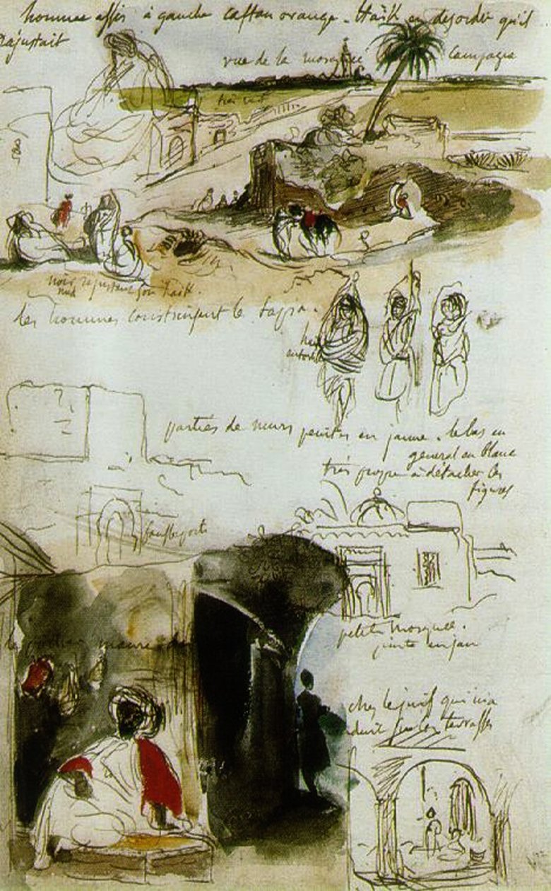 Schetsboek uit Marokko, 1832 door Ferdinand Victor Eugene Delacroix