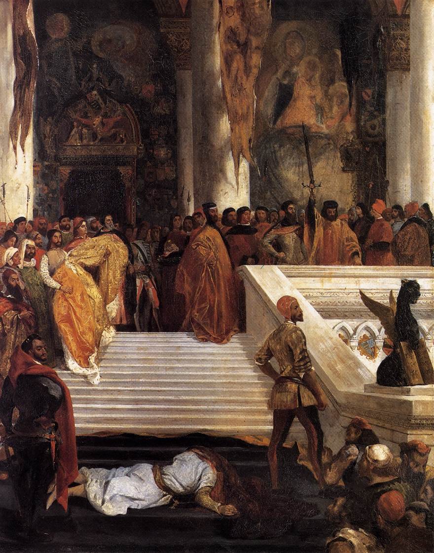 De executie van Doge Marino Faliero door Ferdinand Victor Eugene Delacroix