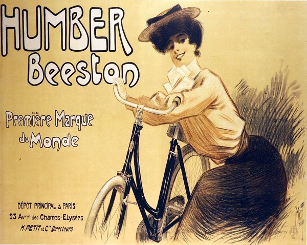 Poster die Humber Beeston fietsen adverteert door Ferdinand  Misti Mifliez