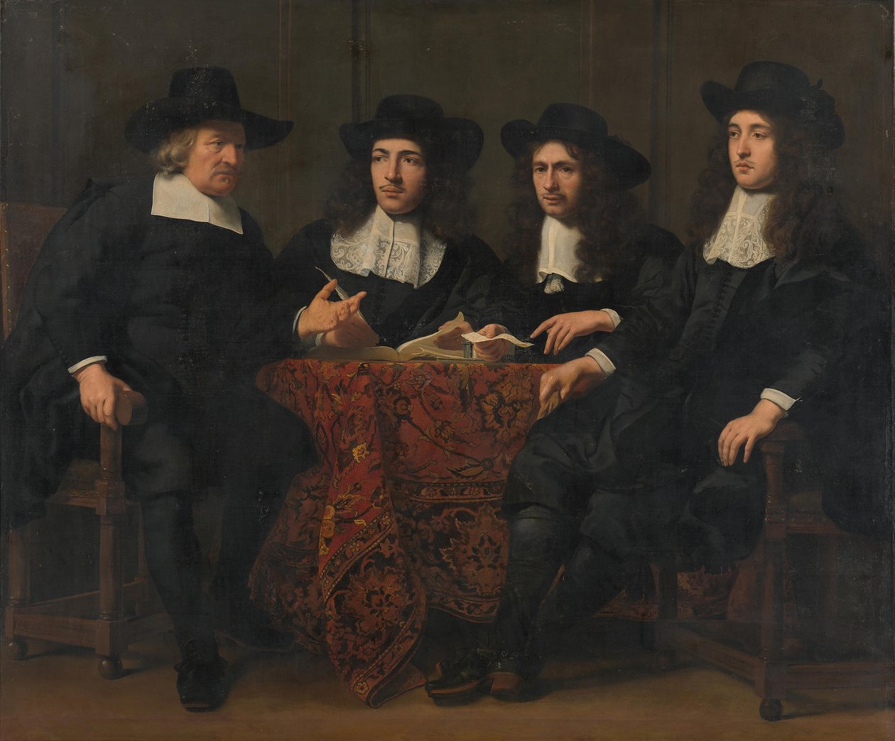 De regenten van het Leprozenhuis door Ferdinand Bol
