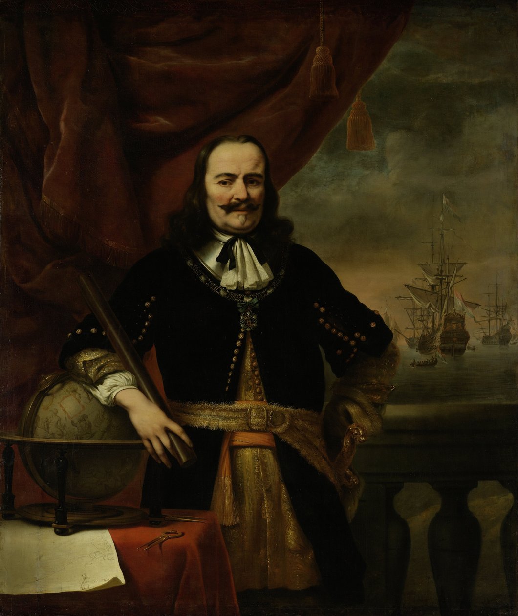 Michiel de Ruyter als Luitenant-Admiraal door Ferdinand Bol