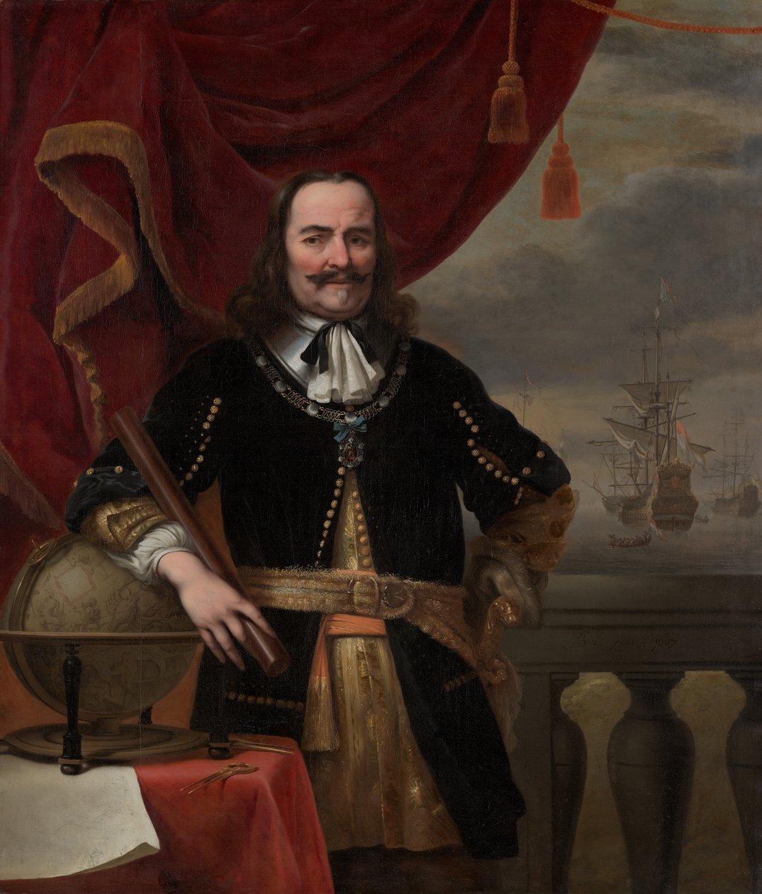 Portret van Michiel de Ruyter (1607-1676) door Ferdinand Bol