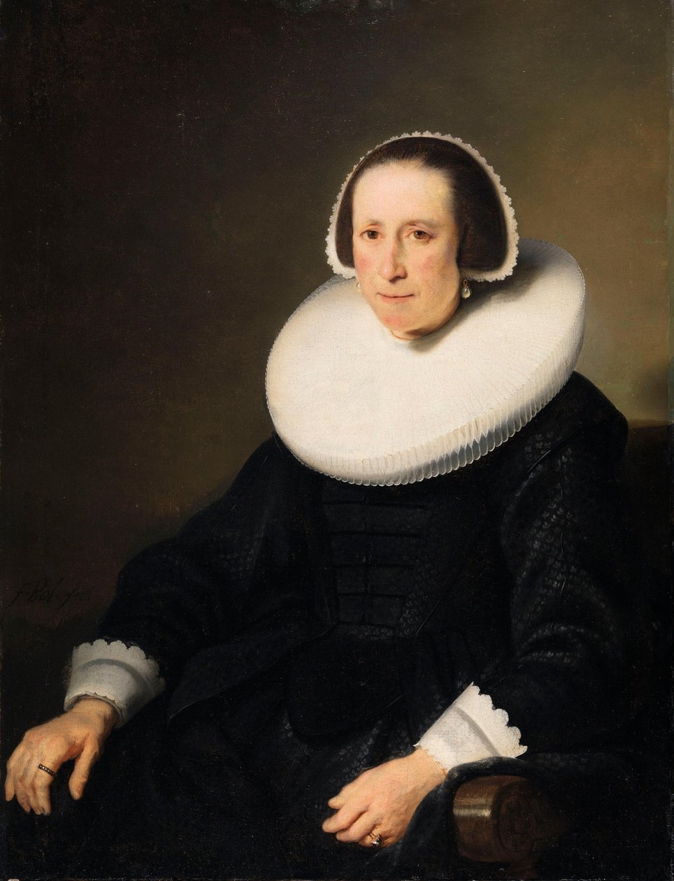 Portret van een dame door Ferdinand Bol