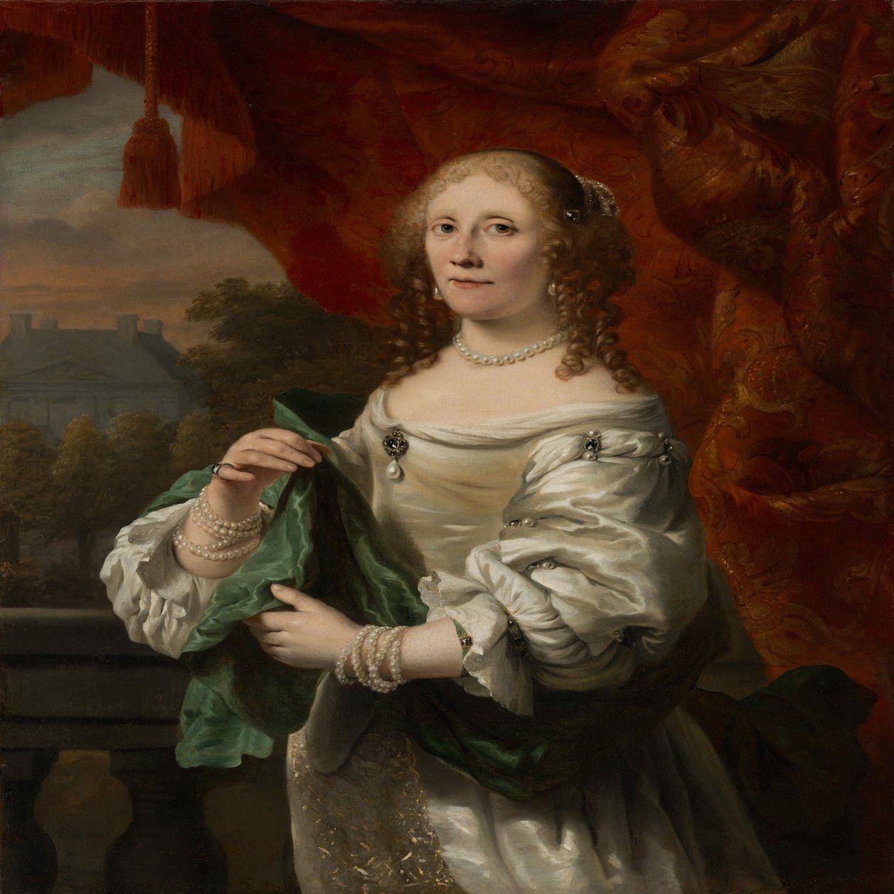 Portret van een vrouw door Ferdinand Bol