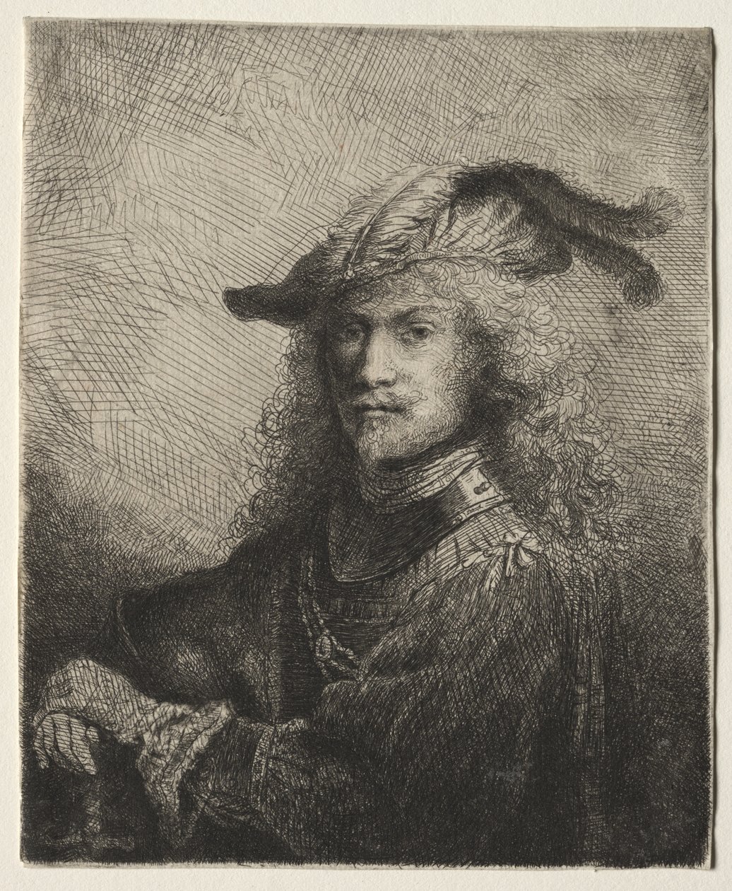 Portret van een Officier door Ferdinand Bol