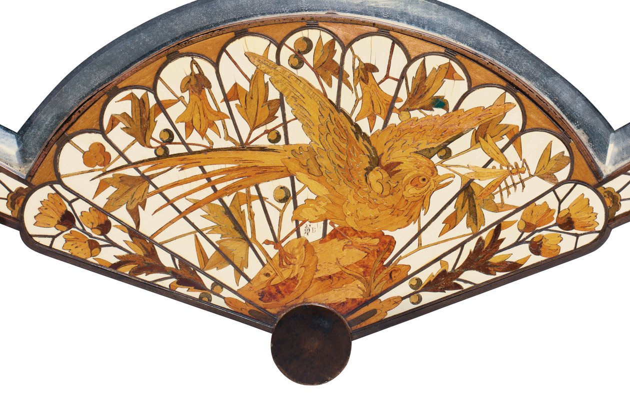 Detail van een tafelspiegel, Maison Giroux, ca. 1880 door Ferdinand Duvinage