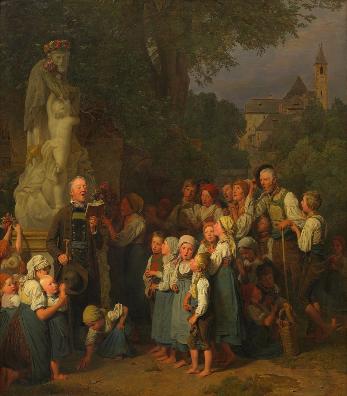 De verering van de heilige Johannes (Johannes-devotie) door Ferdinand Georg Waldmüller