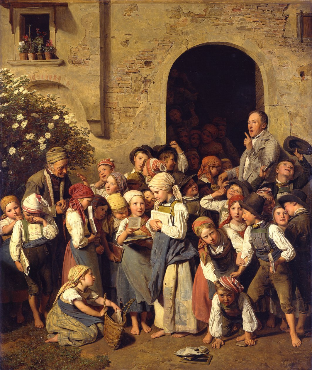 Na schooltijd door Ferdinand Georg Waldmüller