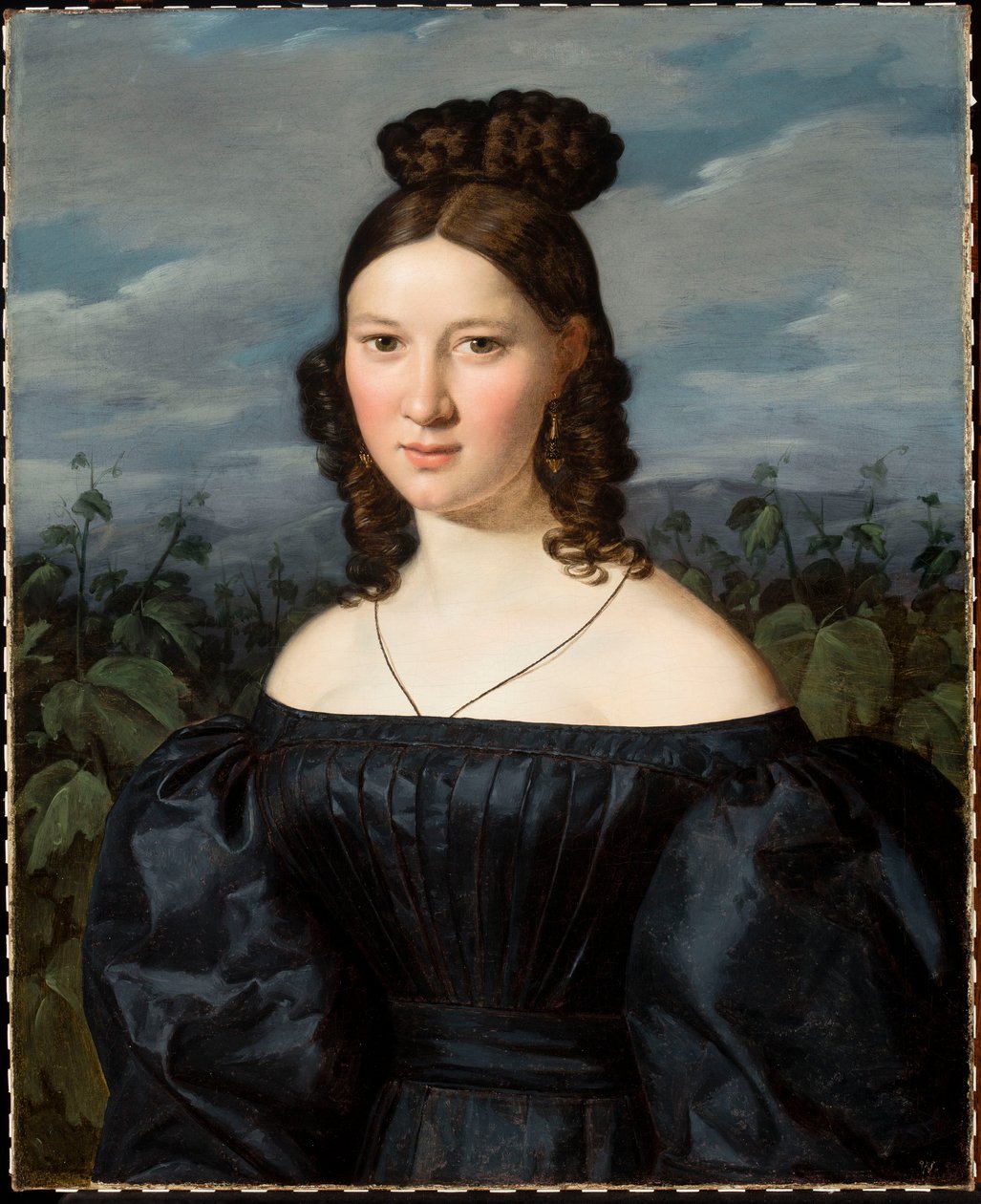 Portret van een jonge vrouw door Ferdinand Georg Waldmüller